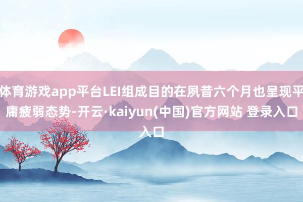 体育游戏app平台LEI组成目的在夙昔六个月也呈现平庸疲弱态势-开云·kaiyun(中国)官方网站 登录入口