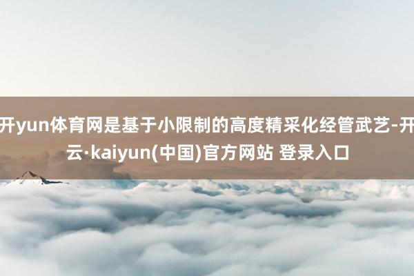 开yun体育网是基于小限制的高度精采化经管武艺-开云·kaiyun(中国)官方网站 登录入口