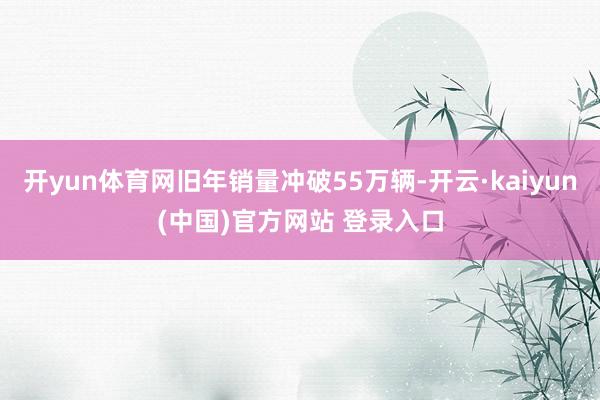 开yun体育网旧年销量冲破55万辆-开云·kaiyun(中国)官方网站 登录入口