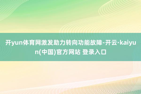 开yun体育网激发助力转向功能故障-开云·kaiyun(中国)官方网站 登录入口