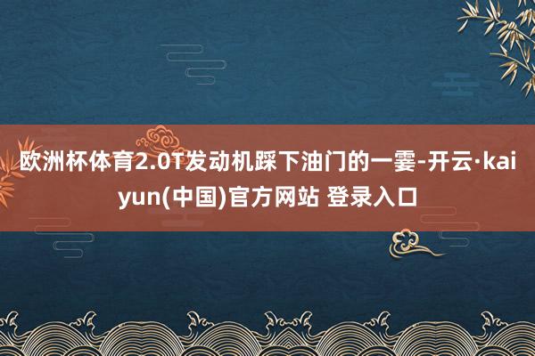 欧洲杯体育2.0T发动机踩下油门的一霎-开云·kaiyun(中国)官方网站 登录入口