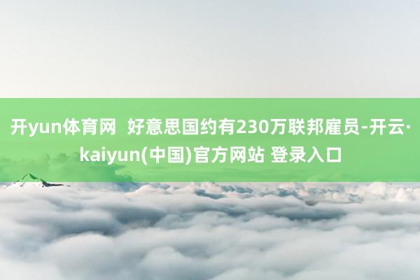 开yun体育网  好意思国约有230万联邦雇员-开云·kaiyun(中国)官方网站 登录入口