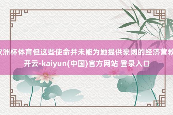 欧洲杯体育但这些使命并未能为她提供豪阔的经济营救-开云·kaiyun(中国)官方网站 登录入口