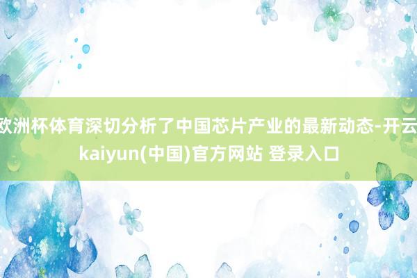 欧洲杯体育深切分析了中国芯片产业的最新动态-开云·kaiyun(中国)官方网站 登录入口