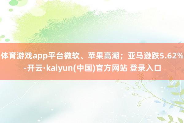 体育游戏app平台微软、苹果高潮；亚马逊跌5.62%-开云·kaiyun(中国)官方网站 登录入口