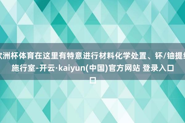 欧洲杯体育在这里有特意进行材料化学处置、钚/铀提纯施行室-开云·kaiyun(中国)官方网站 登录入口